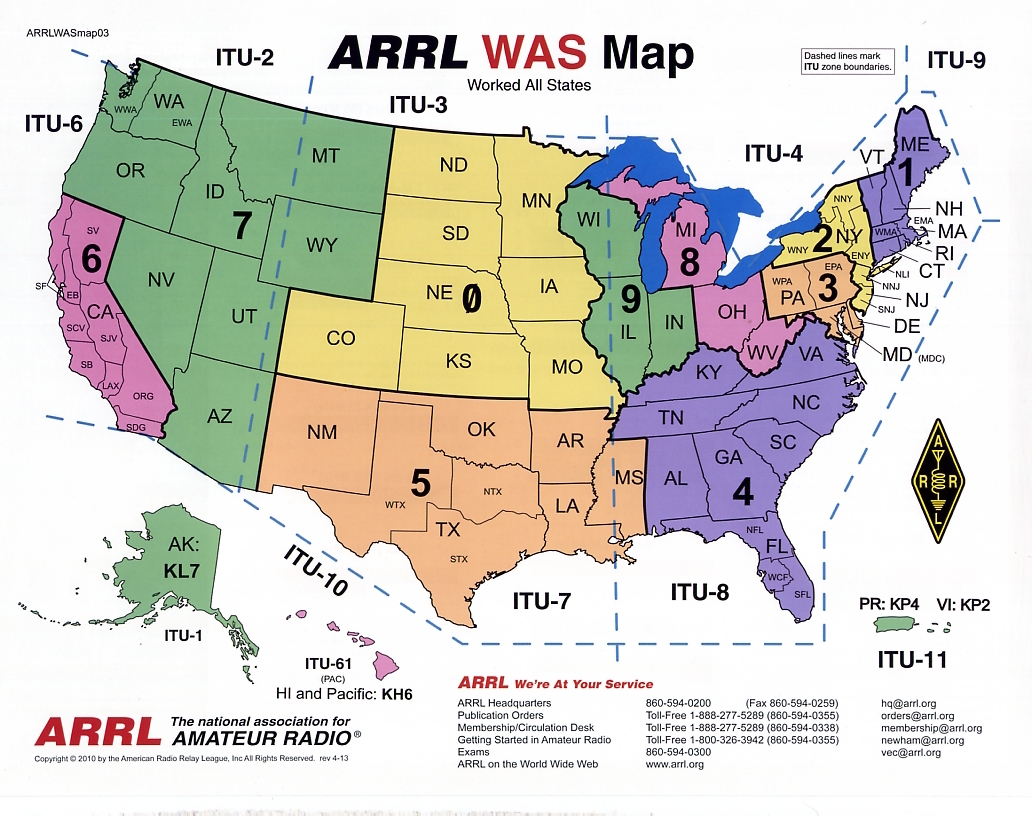 11. WAS - Worked All States Map
